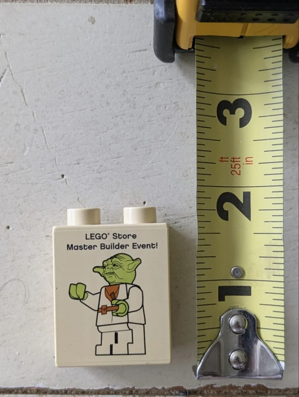 VINTAGE 2009 LEGO STORE MASTER BUILDER EVENT YODA BRICK